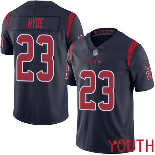 Houston Texans Limited Navy Blue Youth Carlos Hyde Jersey NFL Football 23 Rush Vapor Untouchable